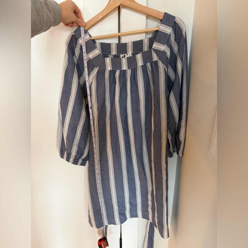 Gap Stripe 3/4 Sleeve Blue & White Stripe Dress - Picture 11 of 14